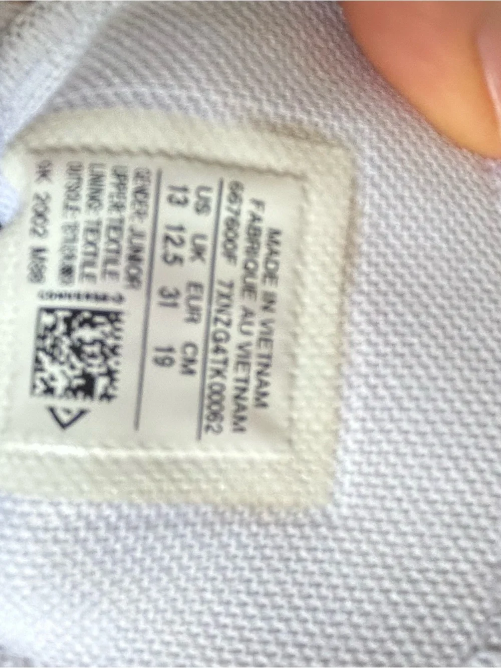 Converse Kids White High-Top Sneakers with Rainbow Stripes